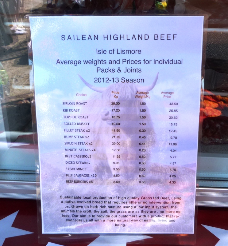 Highland beef from Sailean