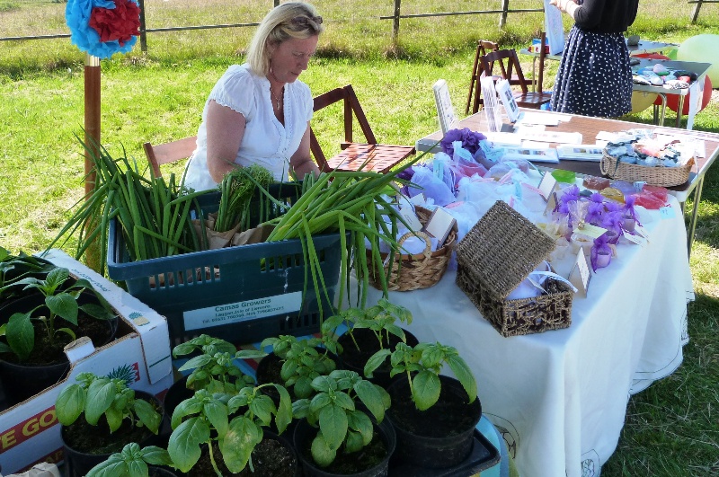 Sarah Jones with cards, soaps etc