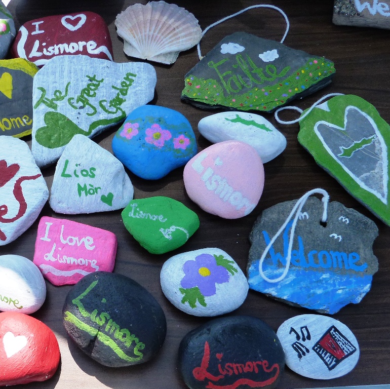 Sophie King's decorated stones