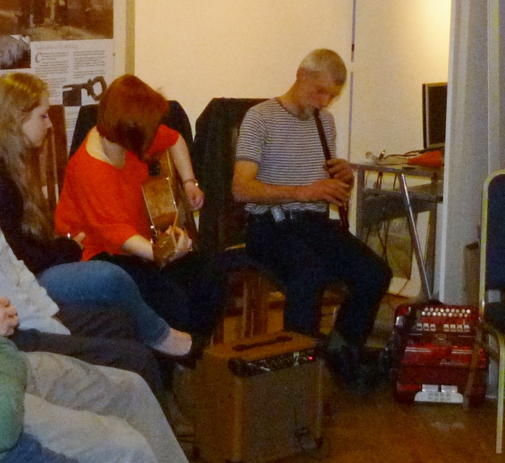 Shona Wright guitar and Arthur Cross whistle