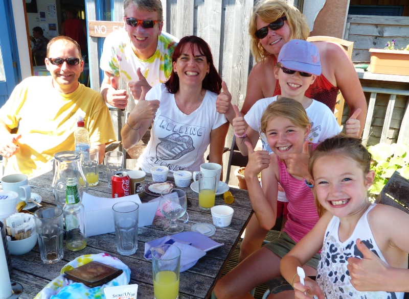 The Coghill family visiting