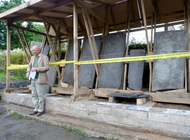 Medieval Graveslab opening Aug 2015