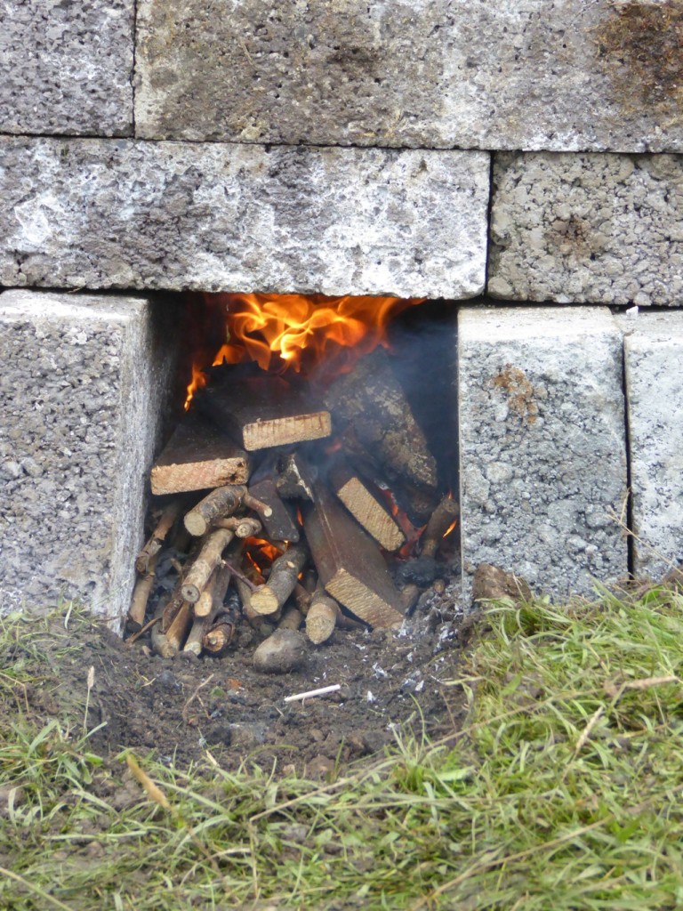 Lime burning at Park 25 October 2016
