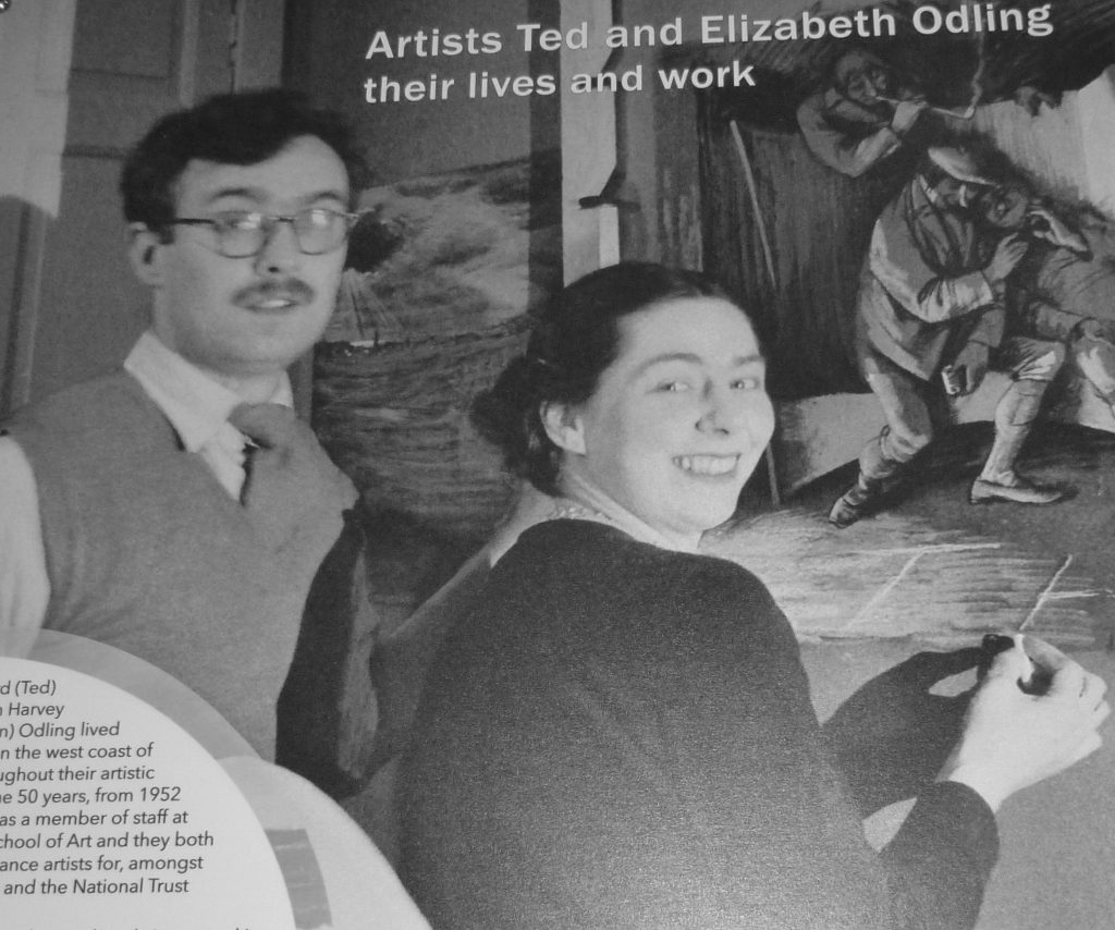 Ted and Elizabeth Odling working together