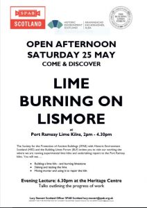 Lime burning on Lismore 21.05.2019