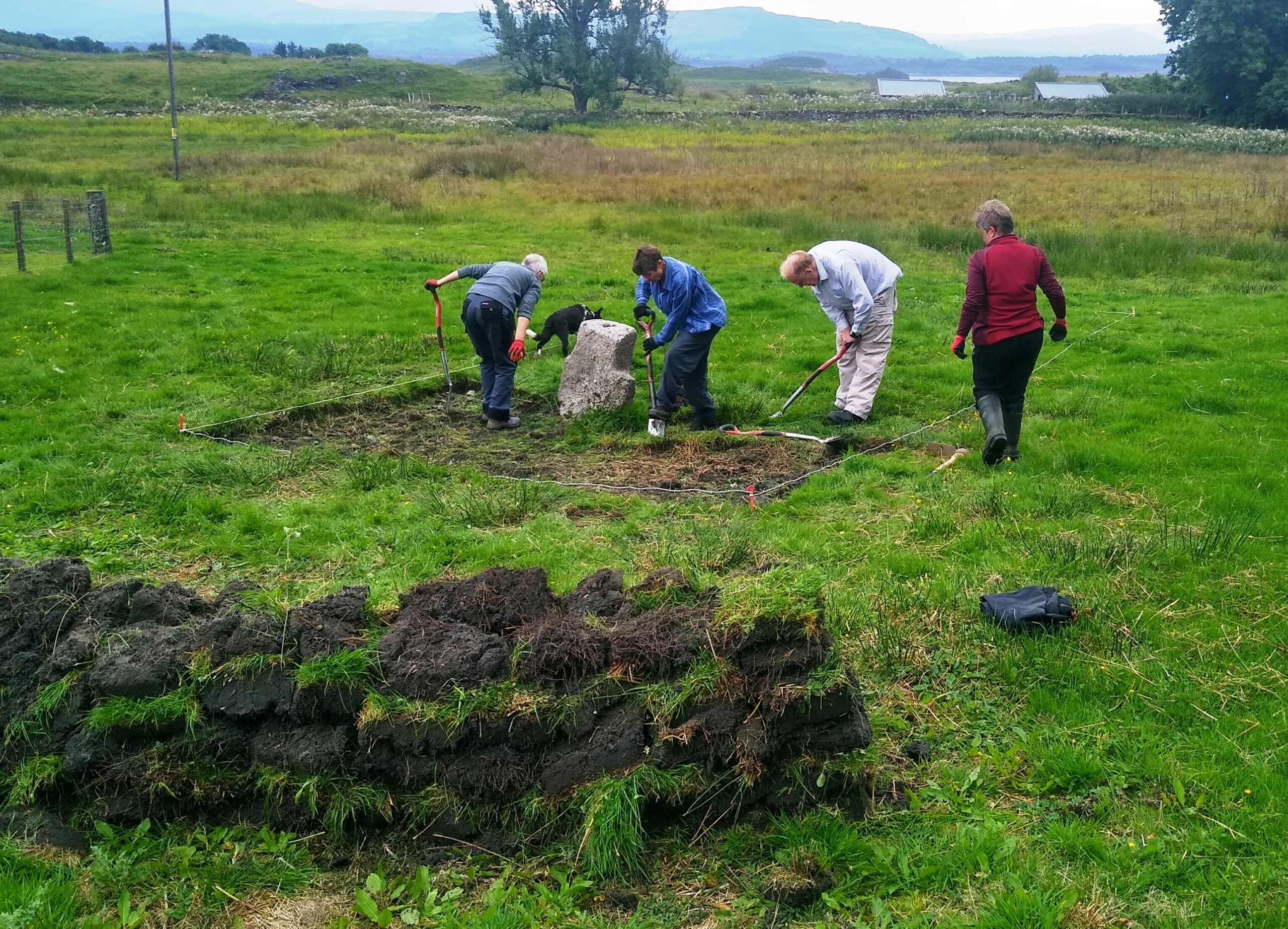 Big Dig 2021 Preparing round the Sanctuary Stone 9.09.21