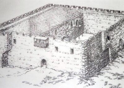 Artist’s impression of the intact Achinduin castle by Ted Odling