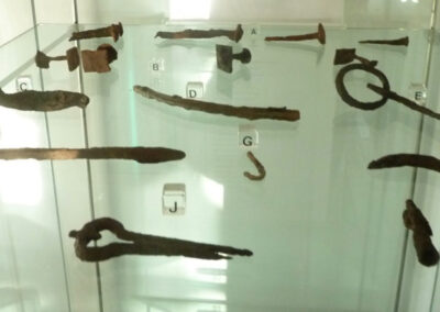 Achinduin Dig Museum display of the best-preserved iron objects