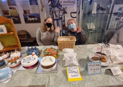 Kirsty and Shona Wright with festive baking 2021