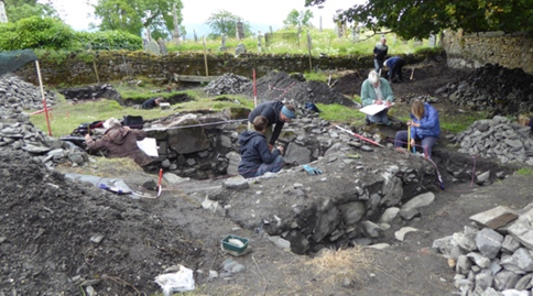 Excavating the cathedral nave and tower, 2017
