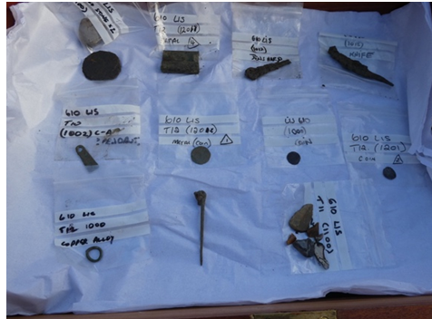 Miscellaneous finds from the Sanctuary Stone area, 2021.