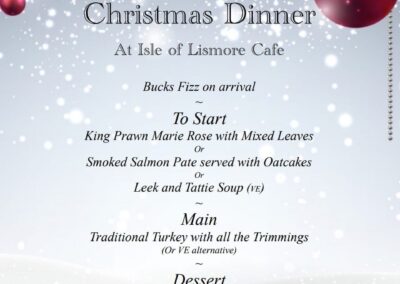 Christmnas dinner menu 15.12.23