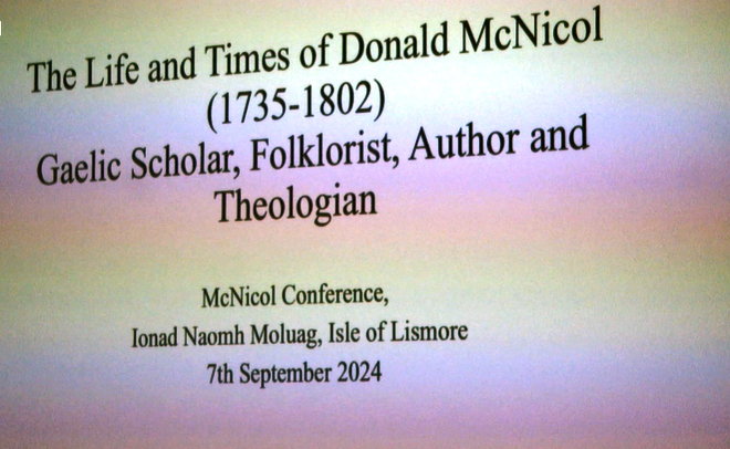 Rev Donald McNicol opening 7.09.24