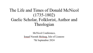 Rev Donald McNicol opening 7.09.24